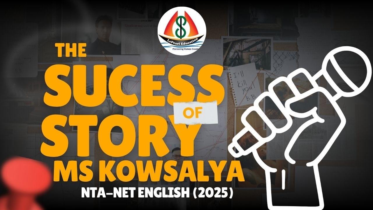 Ms Kowsalya NTA-NET ENGLISH (2025) success story