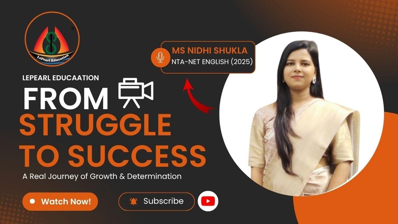MS NIDHI SHUKLA NTA-NET ENGLISH (2025) (Hindi Version) success story